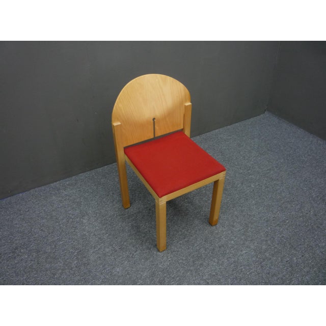 Wood Postmodern Dining Chairs by Arno Votteler, 1980s, Set of 4 For Sale - Image 7 of 14