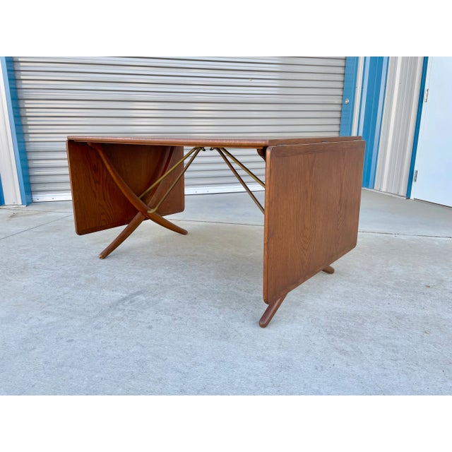 1950s 1950s Danish Modern AT-304 Teak and Oak Dining Table by Hans J. Wegner For Sale - Image 5 of 13