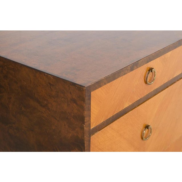 Brown Art Deco Chest of Drawers by Axel Larsson for Bodafors, Sweden, 1930s For Sale - Image 8 of 9