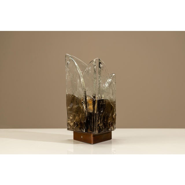 Glass LT 372 Leaf Table Lamps by Carlo Nason for AV Mazzega, Italy, 1970s, Set of 2 For Sale - Image 7 of 14