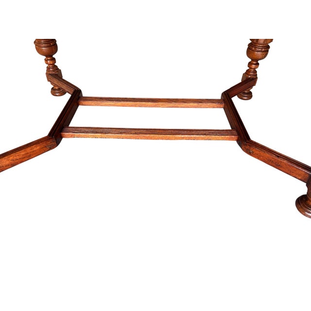 Ornate Early 20th Century Jacobean Style Draw Leaf Dining Table For Sale - Image 12 of 12