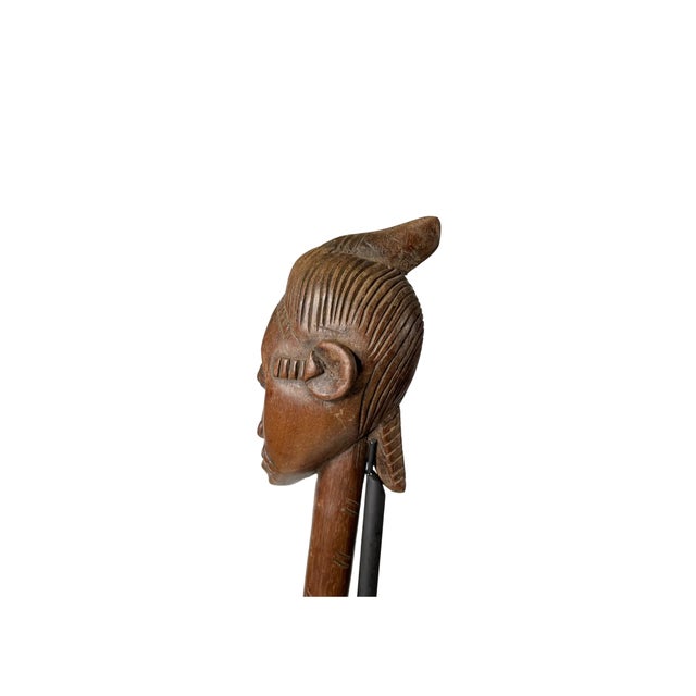 African Baule Ceremonial Spoon on Custom Mount For Sale - Image 4 of 6