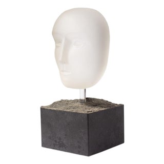 Bertil Vallien Kosta Boda Atelier “Brains” Glass Head Sculpture For Sale