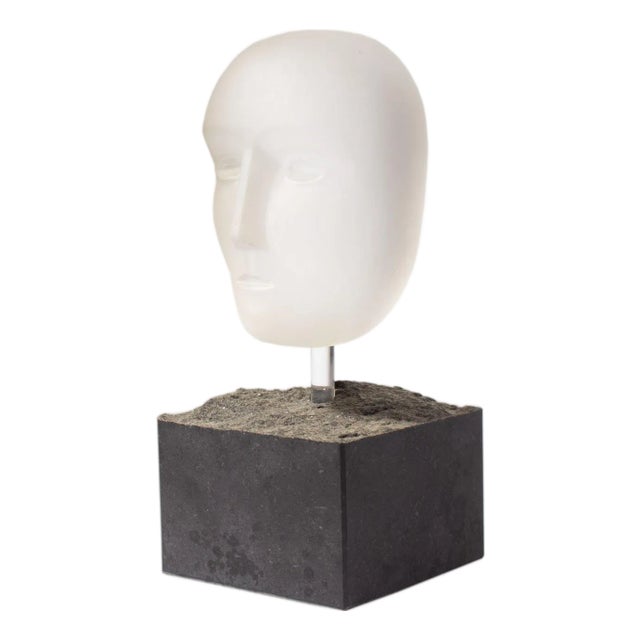 Bertil Vallien Kosta Boda Atelier “Brains” Glass Head Sculpture For Sale