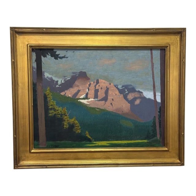Rocky Mountain Mist Impressionist Oil Painting For Sale