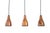 Lyfa Copper Pendant Lights by Bent Karlby for Lyfa, 1950s, Set of 3 For Sale - Image 4 of 4