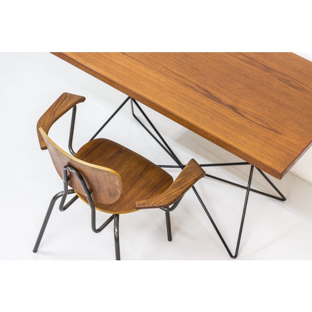 Mid-Century Swedish Tubular Steel and Teak Armchair For Sale - Image 9 of 16