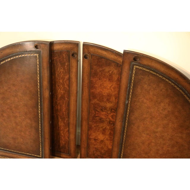 8 Person Leather and Felt Topped Poker Table With Walnut & Leather Cover by Maitland Smith For Sale - Image 14 of 17