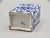 Blue 19th-Century English Delft Tea Caddy With Rampart Lions Hand Painted For Sale - Image 8 of 9