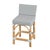 Gray Serienna 24.5 in. Seat Height Rectangular Rattan Low Back Counter Stool, Gray/White Dot / Natural Rattan Frame For Sale - Image 8 of 8