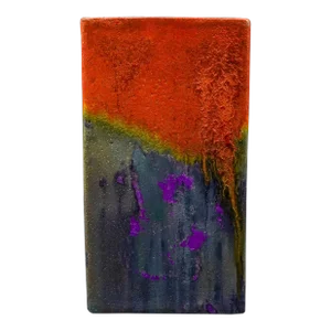 Mid 20th Century Marcello Fantoni Italy Signed Mid Century Abstract Ceramic Art Pottery Vase