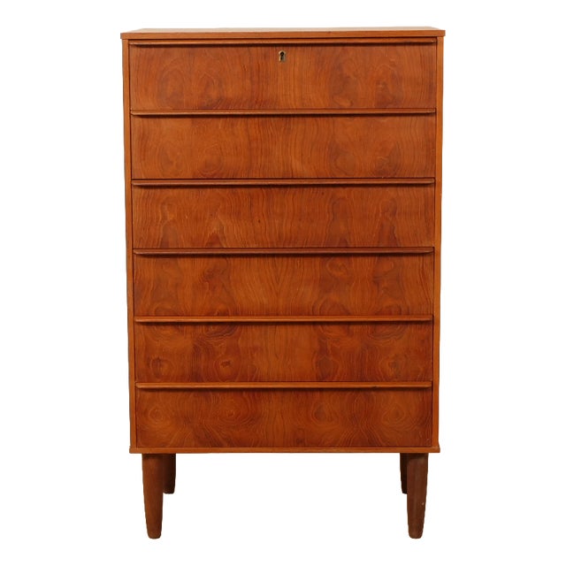 Vintage Danish Chest of Drawers in Teak For Sale
