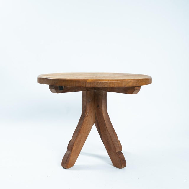 Brutalist Belgian Oak Dining Table from De Puydt, 1970s For Sale - Image 6 of 17
