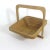 Vintage oak wood collapsible fruit basket. Cut from one piece of wood. In very good vintage condition, with no damage...