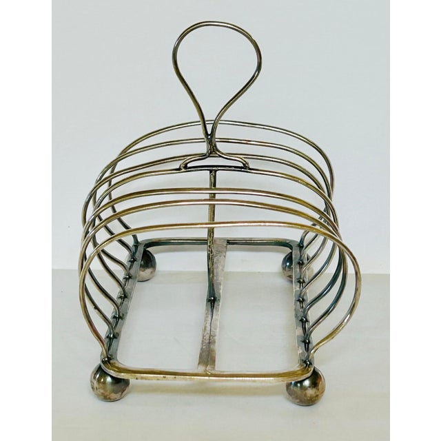 Silver Plated Toast Rack For Sale - Image 4 of 5