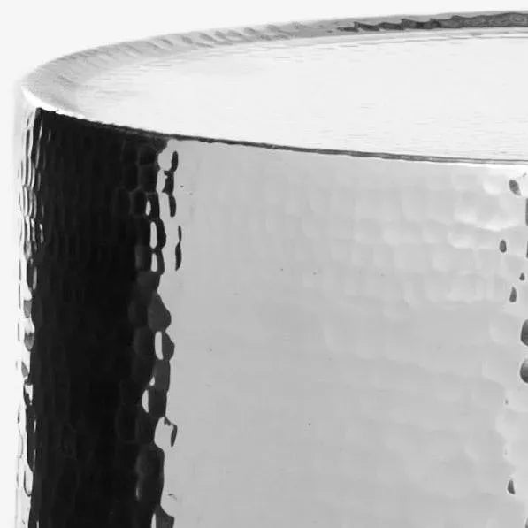 Modern Occasional Hammered Table in Silver For Sale - Image 3 of 4