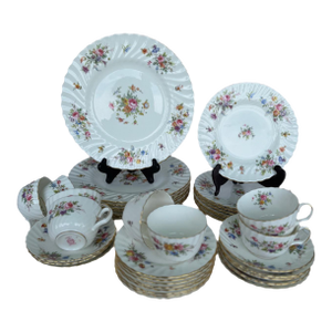 1990s Minton “Marlow” Fine Bone China 40-Piece Dinnerware Set – Service for 8