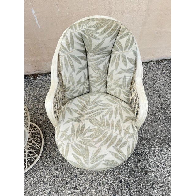 Vintage Russell Woodard Mid Century Spun Fiberglass Pedestal Base Arm Chair Pair For Sale - Image 14 of 16