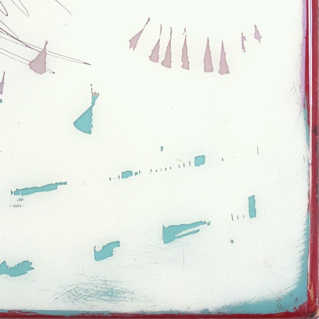 2020s The Window 338 - Modern Resin Minimalist Blue Two Tone Color Field Abstract Original Artwork by Ricky Hunt For Sale - Image 5 of 9