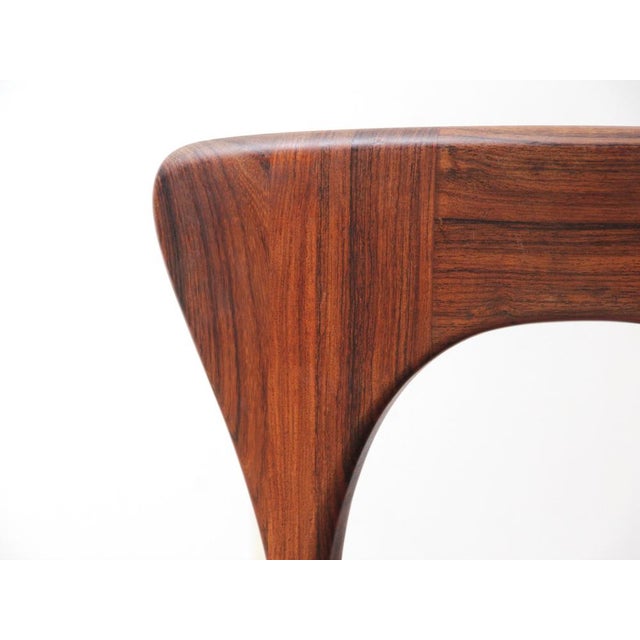 Brown Scandinavian Rosewood Model Peter Side Chairs by Niels Koefoed, 1950s, Set of 4 For Sale - Image 8 of 16