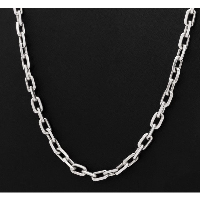 Late 20th Century 925 Silver 18k Yellow Gold Paper Clip Necklace For Sale - Image 5 of 8