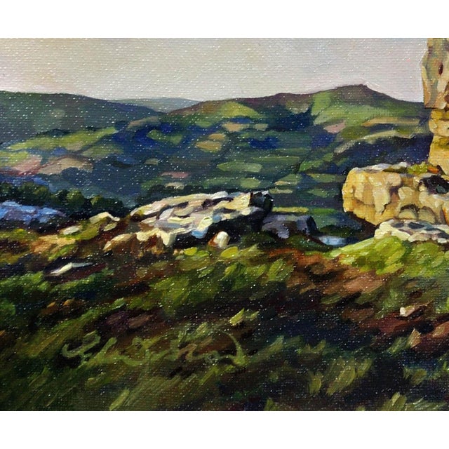 Blue Elin Sian Blake, The Lonely Shepherd, Llangattock, Brecon Beacons, 2000s, Oil on Canvas For Sale - Image 8 of 18