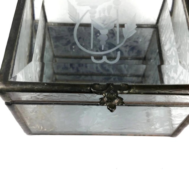 Victorian Etched Glass Jewelry Box For Sale In Portland, ME - Image 6 of 10