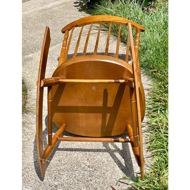 Brown Hitchcock Vintage “Faithful” Rocker For Sale - Image 8 of 12