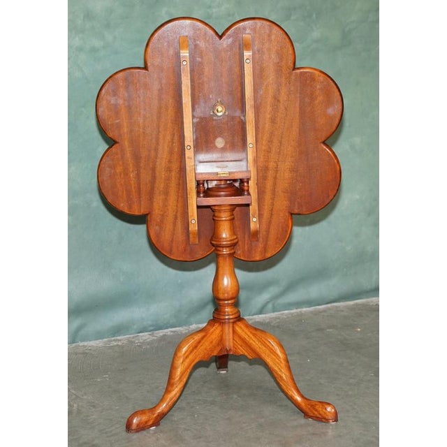 Antique Pollard Oak Tripod Birdcage Dining Table after Thomas Chippendale For Sale - Image 14 of 17
