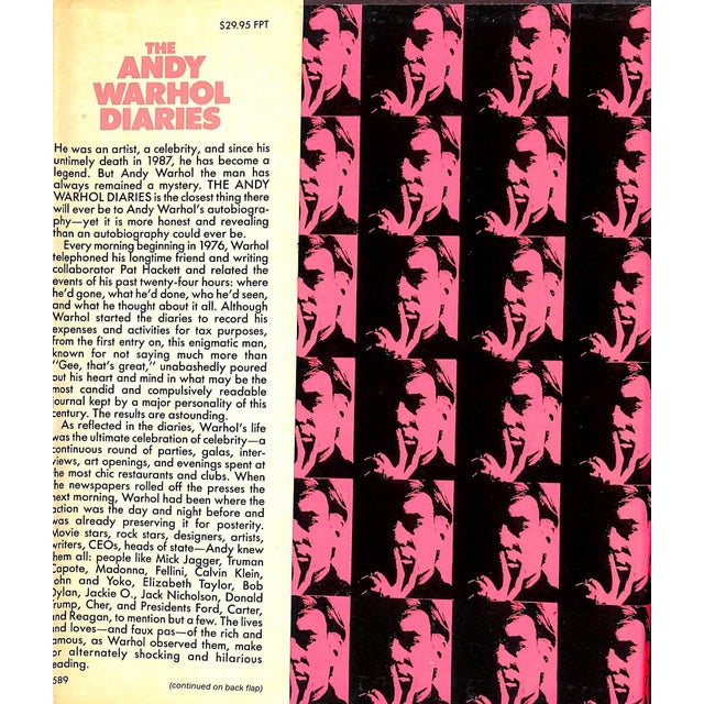 Traditional The Andy Warhol Diaries" 1989 Hackett, Pat [Edited By] For Sale - Image 3 of 12