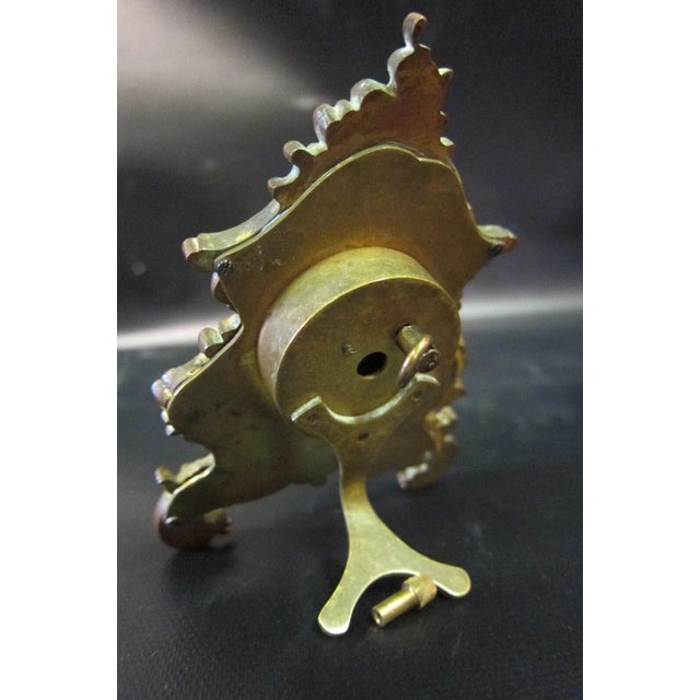 Art Nouveau Austrian Enamel Miniature Clock Antique For Sale - Image 3 of 6