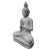 Asian Vintage Sitting Stone Garden Buddha Statue For Sale - Image 3 of 9