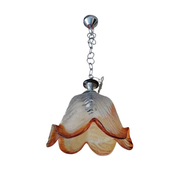 Vintage Murano Glass Pendant Lamp, 1970s, in Flawless conditions. Designed 1970 to 1979 Up to 250V (Europe/UK...