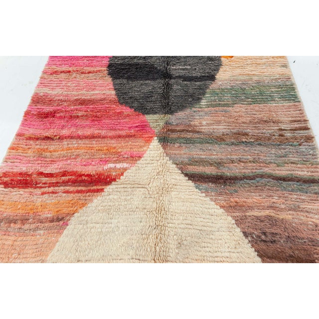 Tribal Contemporary Abstract Moroccan Wool Rug by Doris Leslie Blau For Sale - Image 3 of 10
