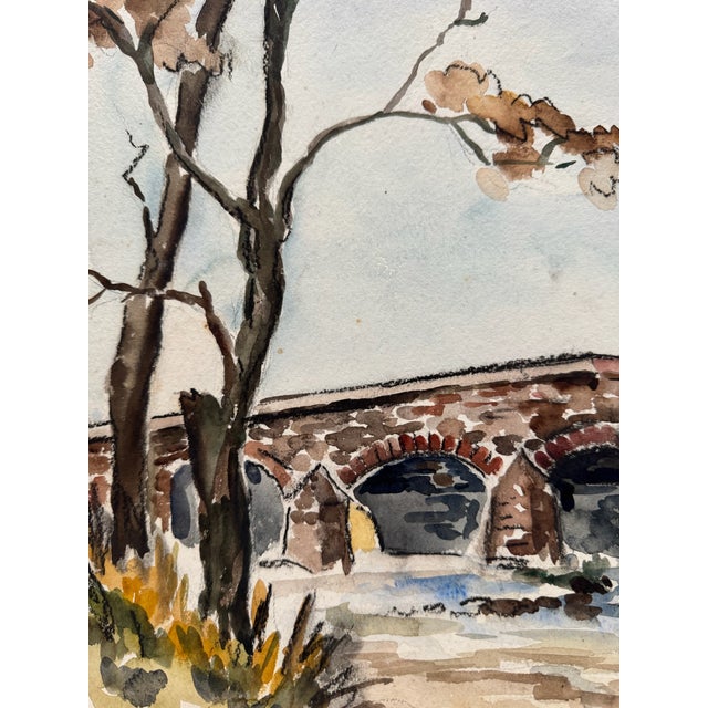 Original watercolor on paper by Henry Emil Salloch, also known as Heinz Emil Salloch, the German-born American artist and...