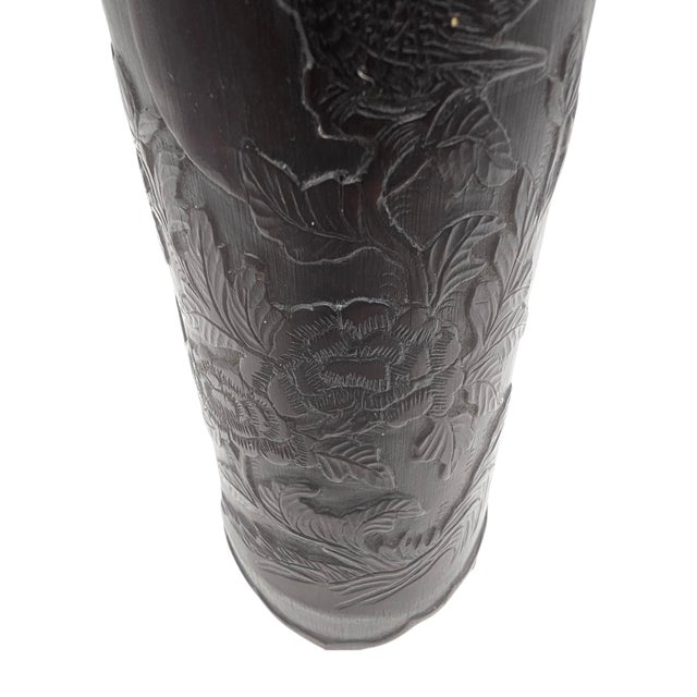 Pair Chinese Style Hand-Carved Hardwood Wall Brush or Scroll Holders 10" For Sale - Image 14 of 15