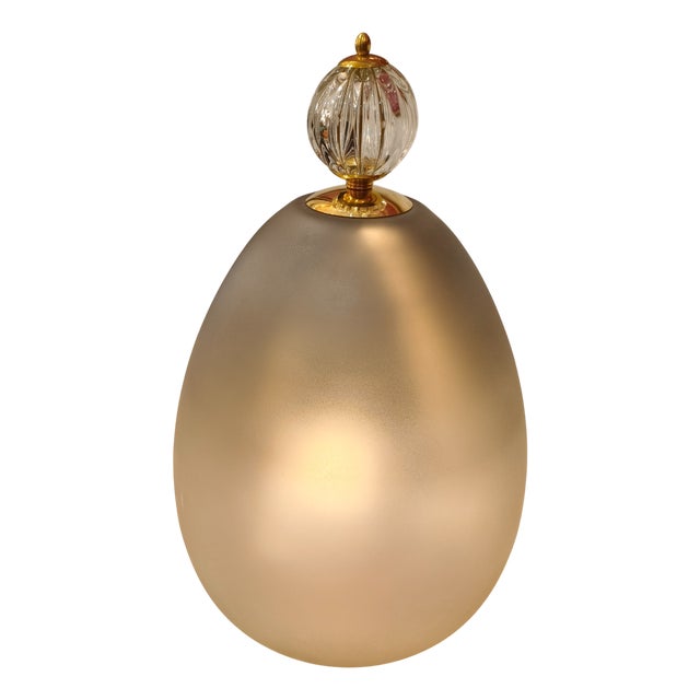 Grey Murano Egg Lamp For Sale