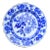 Early 20th Century English Blue Onion Flow Blue Plate For Sale