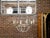 Vintage Rock Crystal, Oyster and Steel Basket Six-Light Chandelier, US Wired For Sale - Image 10 of 12