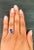 Early 21st Century 4.24 Carat Pear Cut Tanzanite Diamond 14 Karat White Gold Engagement Ring, Size 7 For Sale - Image 5 of 7
