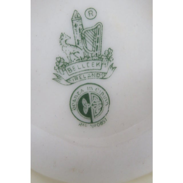 Irish Belleek Moore Porcelain Vases Yellow Lusterware a Pair For Sale - Image 9 of 11