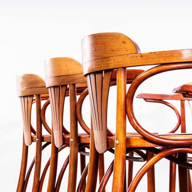 Honey Red Fan Back Dining Armchair, 1970s For Sale - Image 9 of 14