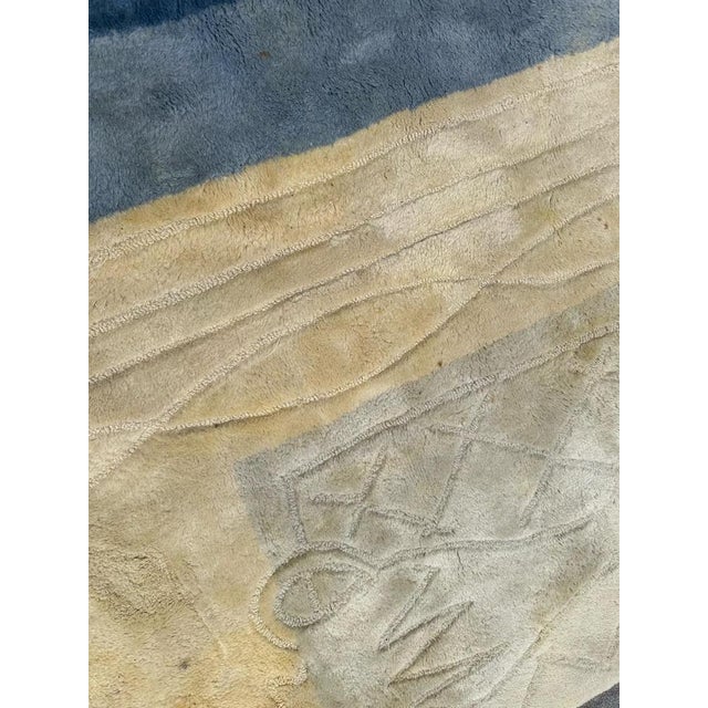 French Modern Serge Lesage Hand Tufted Rug, 1970s For Sale - Image 10 of 15