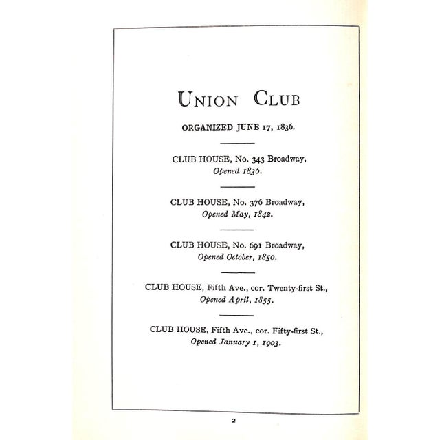 Traditional "The Union Club of the City of New York Officers , Members Constitution and Rules" 1916 For Sale - Image 3 of 8