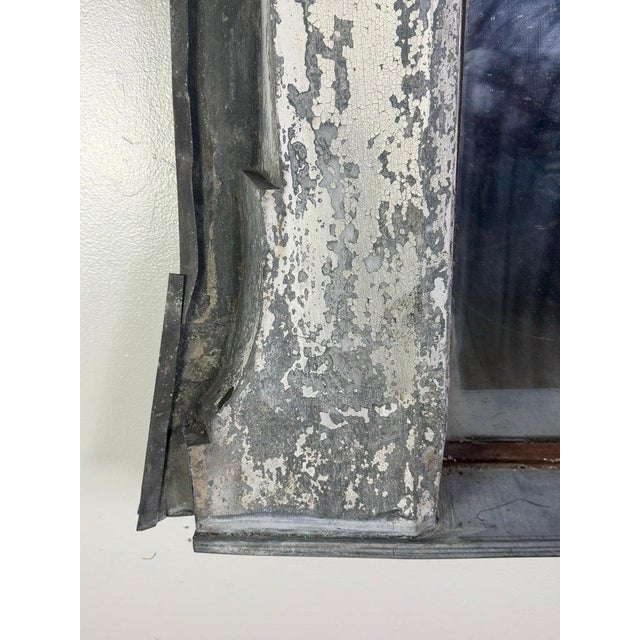 White Antique Dormer Window Mirror, Zinc, French Provincial Style For Sale - Image 8 of 10
