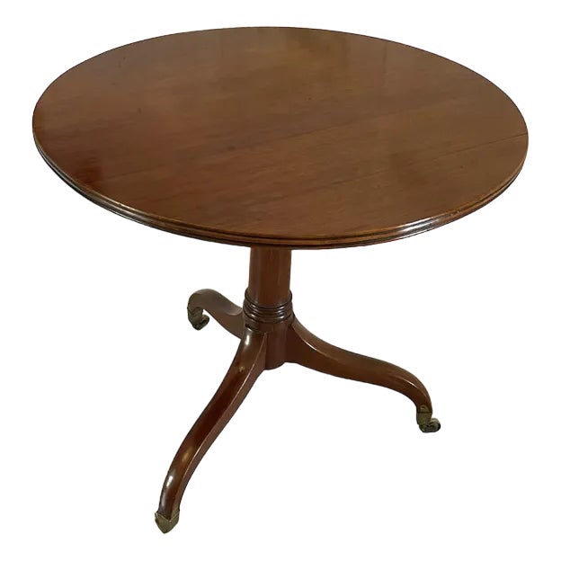 Antique George III Circular Table Lamp in Mahogany, 1800 For Sale