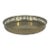 Vintage Brass Tray, Round Gallery With Pierced Cutout Details 8” Bar Drinks For Sale