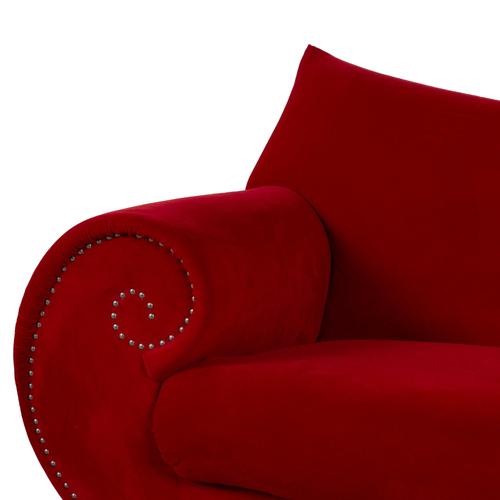 Modern Gaudi 3-Seater Sofa in Red Velvet from Bretz For Sale - Image 3 of 10