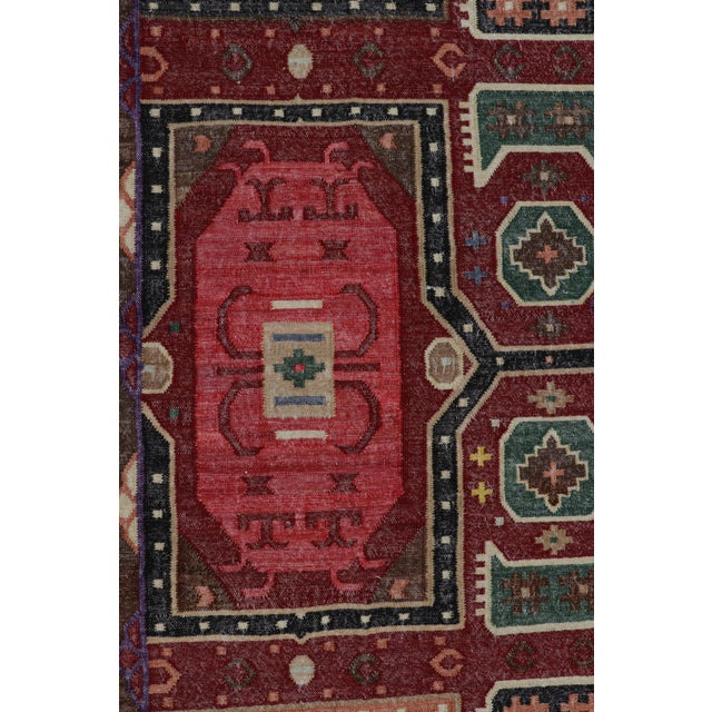 Modern Rug & Kilim’s Modern Classics Flatweave in Red With Colorful Geometric Patterns For Sale - Image 3 of 8