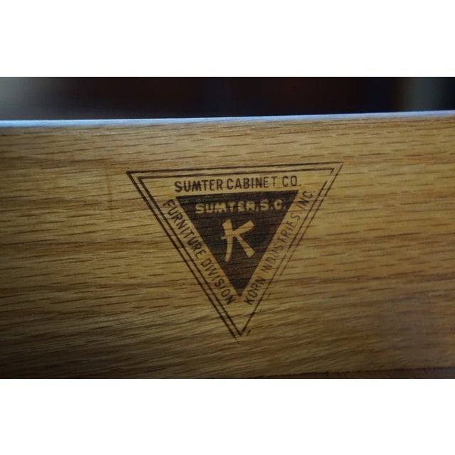 Late 20th Century Sumter Cabinet Early American Hard Rock Maple Bedside Cabinet Chest Nightstand For Sale - Image 9 of 18
